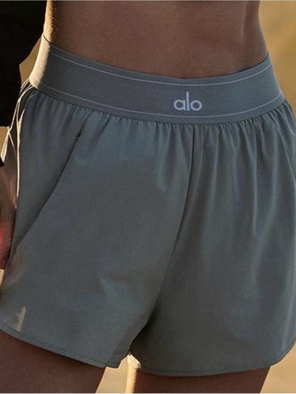 ALO Yoga Women’s Lunar Grey Athletic Shorts